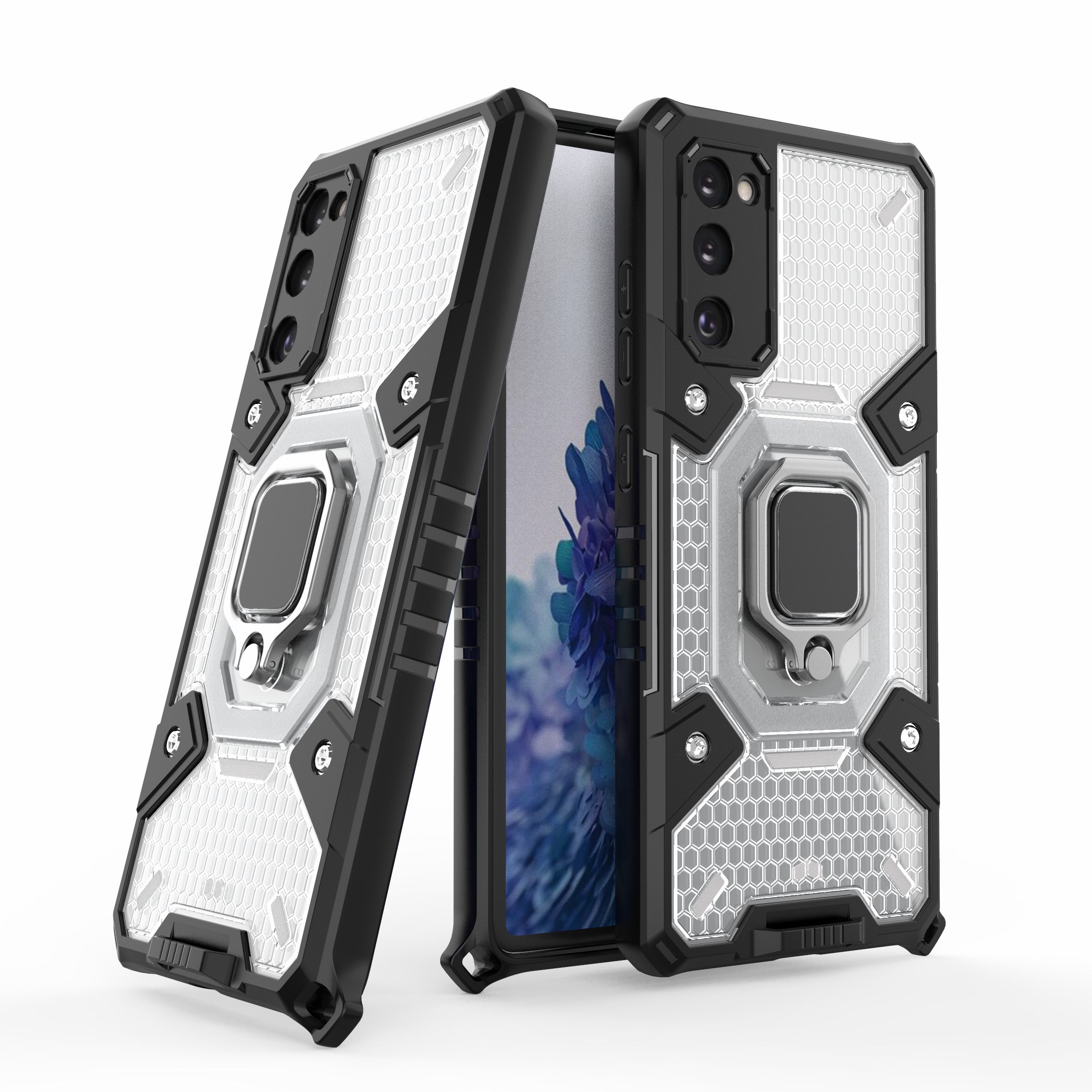 Tough Heavy PC+TPU Hybrid Kickstand Protective Phone Case with Holder Grip Magnetic Metal for Samsung Galaxy S20 FE 2022/S20 FE 4G/S20 FE 5G/S20 Lite - White Tough Heavy PC+TPU Hybrid Kickstand Protective Phone Case with Holder Grip Magnetic Metal for Samsung Galaxy S20 FE 2022/S20 FE 4G/S20 FE 5G/S20 Lite - White